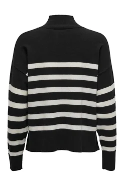 Sale Only Onlbari L/S Highneck Knt 4117569 Black Cloud Dancer