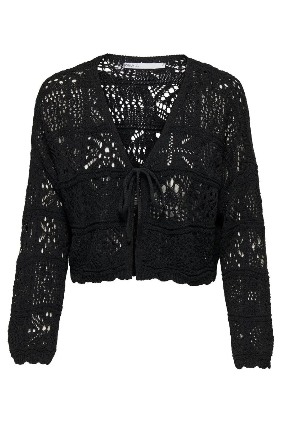 New Only Onlbeach Life 7/8 Tie Cardigan Knt 3991923 Black