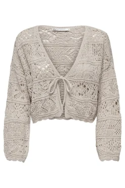 Hot Only Onlbeach Life 7/8 Tie Cardigan Knt 4032191 Pumice Stone