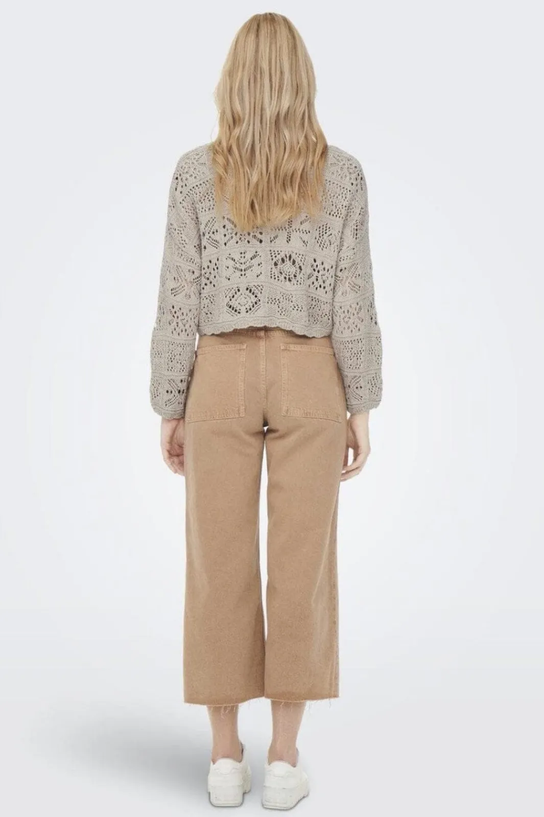 Hot Only Onlbeach Life 7/8 Tie Cardigan Knt 4032191 Pumice Stone