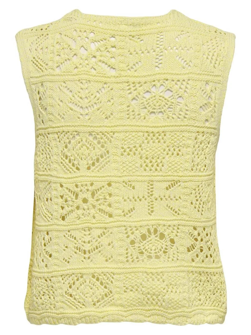 Sale Only Onlbeach Life Sl Tie Vest Knt 4746890 Wax Yellow