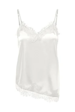 Sale Only Onlbella Strap Satin Lace Top 5083914 Cloud Dancer