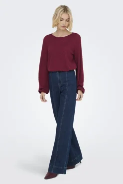 Online Only Onlbelle Life L/S Top 4839874 Cabernet