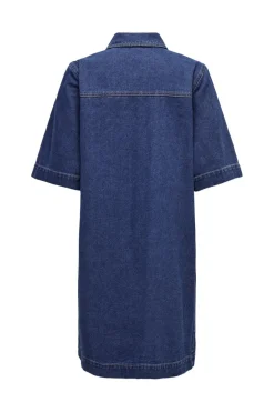 Sale Only Onlbelle S/S Button Dress Gua 4506888 Dark Blue Denim