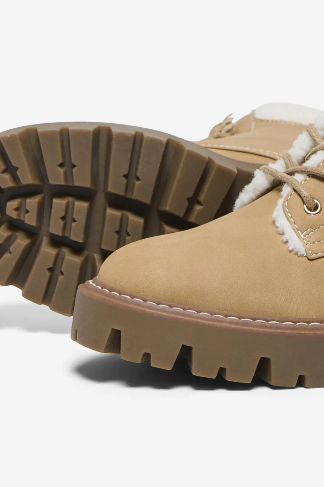 New Only Shoes Onlbetty-11 Warm Lace Up 4844435 New Wheat