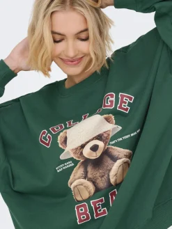 Sale Only Onlbila L/S Bear O-Neck Swt 4839513 Pineneedle College