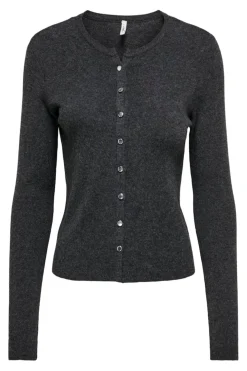 Best Only Onlbillie Ls Fitted Cardigan Cc Knt 4783188 Dark Grey Melange