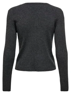 Best Only Onlbillie Ls Fitted Cardigan Cc Knt 4783188 Dark Grey Melange