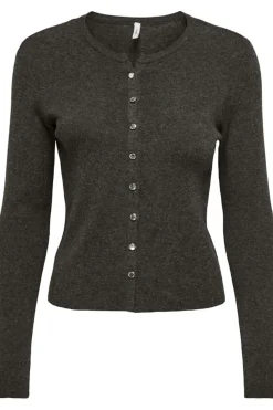 Outlet Only Onlbillie Ls Fitted Cardigan Cc Knt 4852649 Chocolate Torte Melange