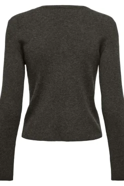Outlet Only Onlbillie Ls Fitted Cardigan Cc Knt 4852649 Chocolate Torte Melange