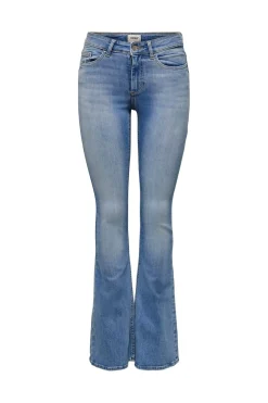 New Only Onlblush Mid Flared 3776305 Light Blue Denim
