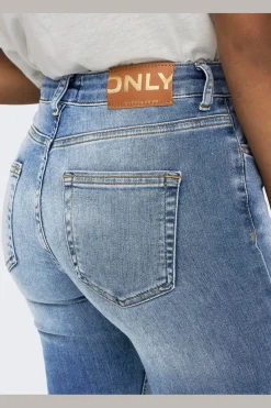 New Only Onlblush Mid Flared 3776305 Light Blue Denim