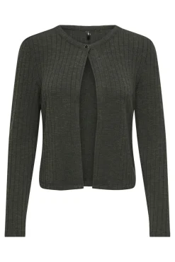 Best Only Onlbora Life L/S Cardigan 4891058 Rosin Black Silver Heart Button
