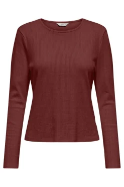 Discount Only Onlbremen O-Neck L/S Top Moch 4870536 Madder Brown