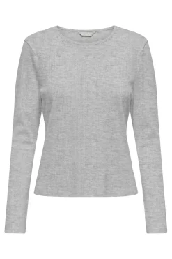 New Only Onlbremen O-Neck L/S Top Moch 4870532 Light Grey Melange