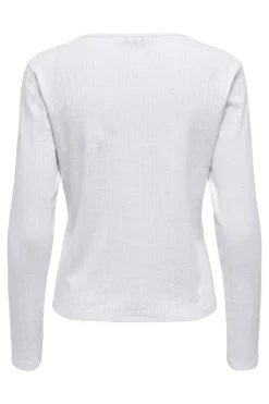Clearance Only Onlbremen O-Neck L/S Top Moch 4870533 White