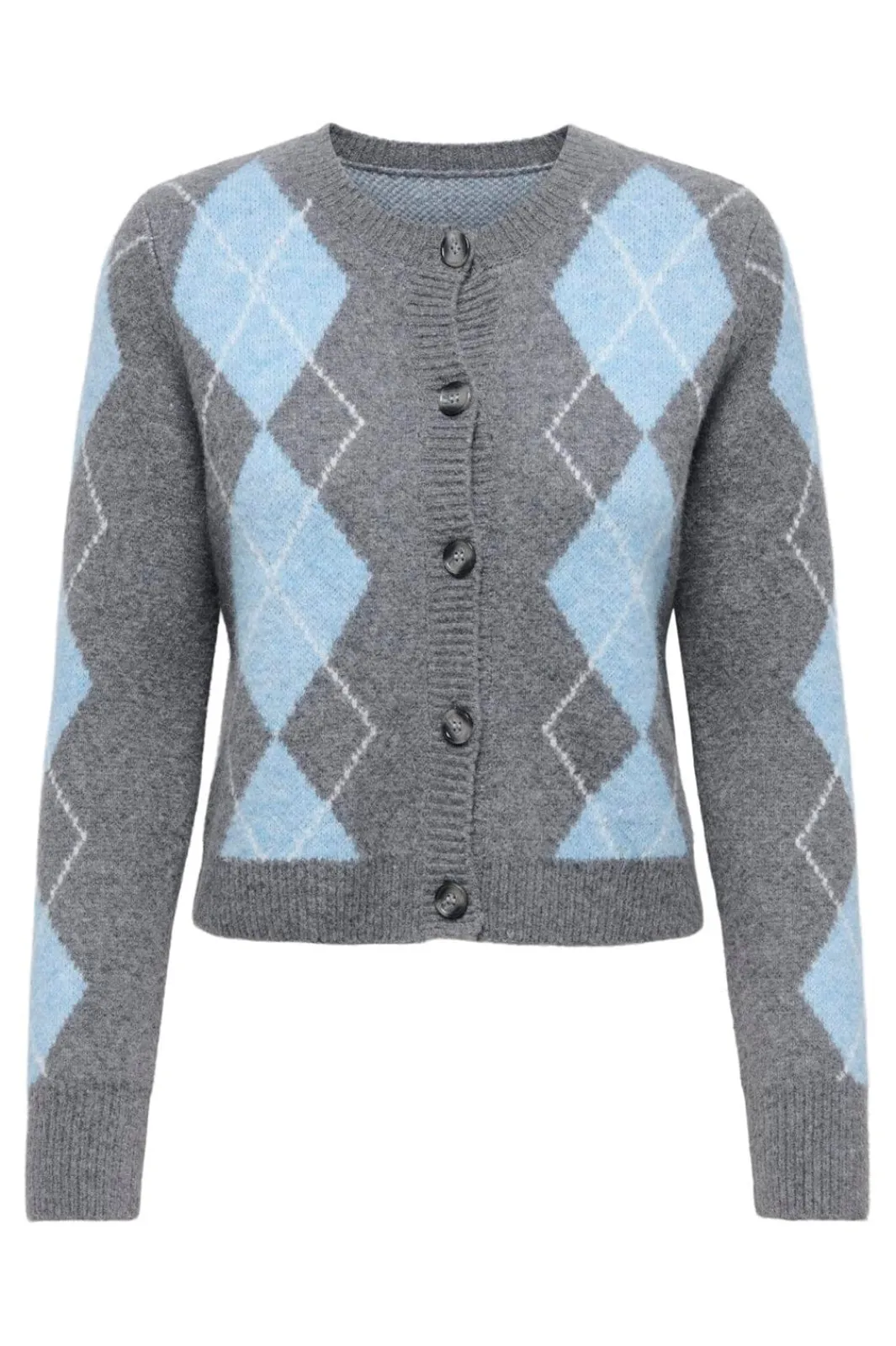 New Only Onlbrighton Life Ls Button Cardi Knt 4960042 Medium Grey Melange Soft Chambray/Birch/Horn Button