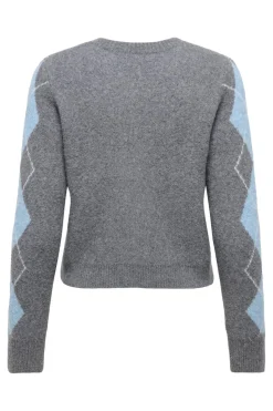 New Only Onlbrighton Life Ls Button Cardi Knt 4960042 Medium Grey Melange Soft Chambray/Birch/Horn Button