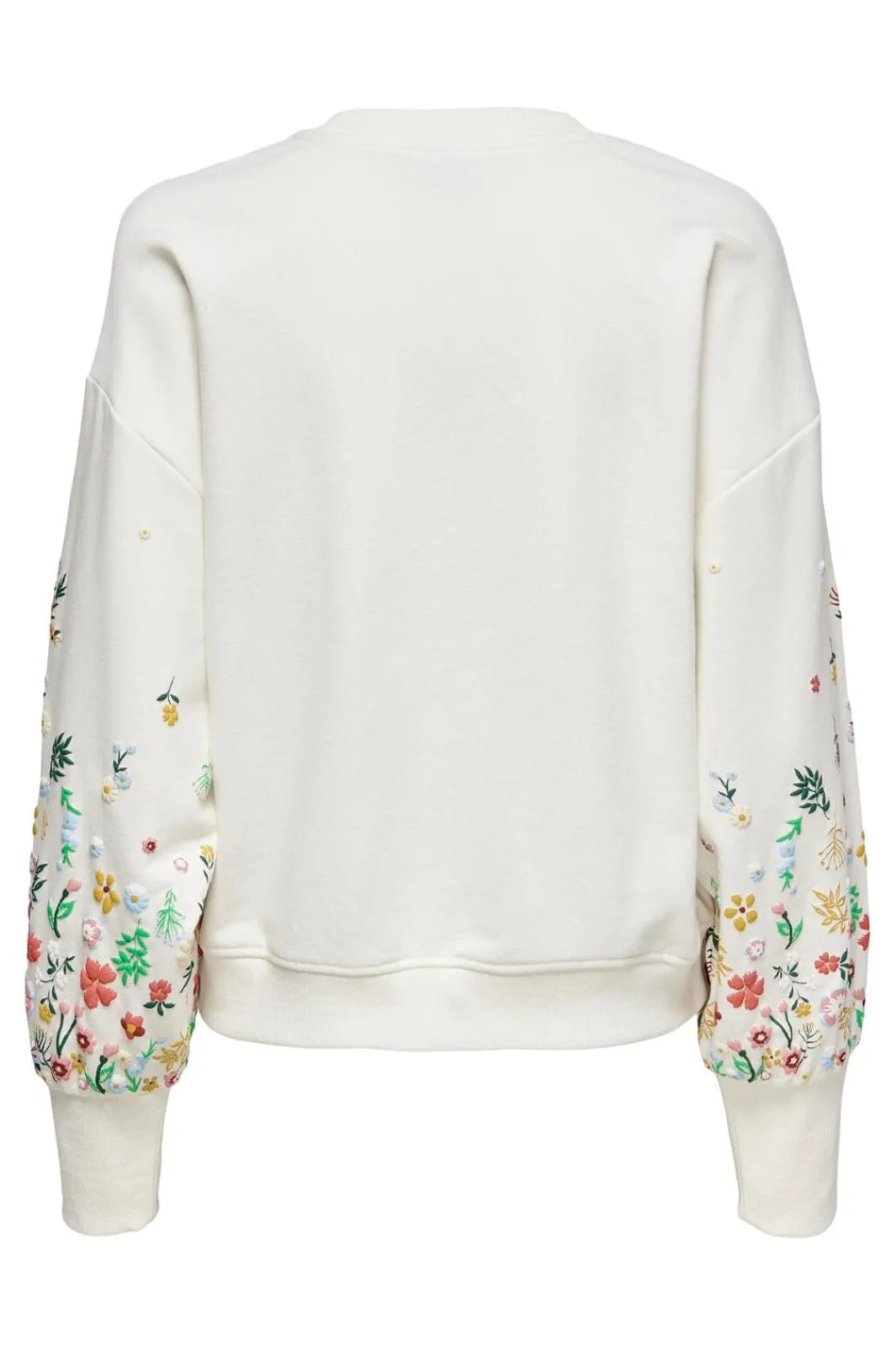 Hot Only Onlbrooke L/S O-Neck Flower Swt 4236763 Cloud Dancer Sleeve Flower