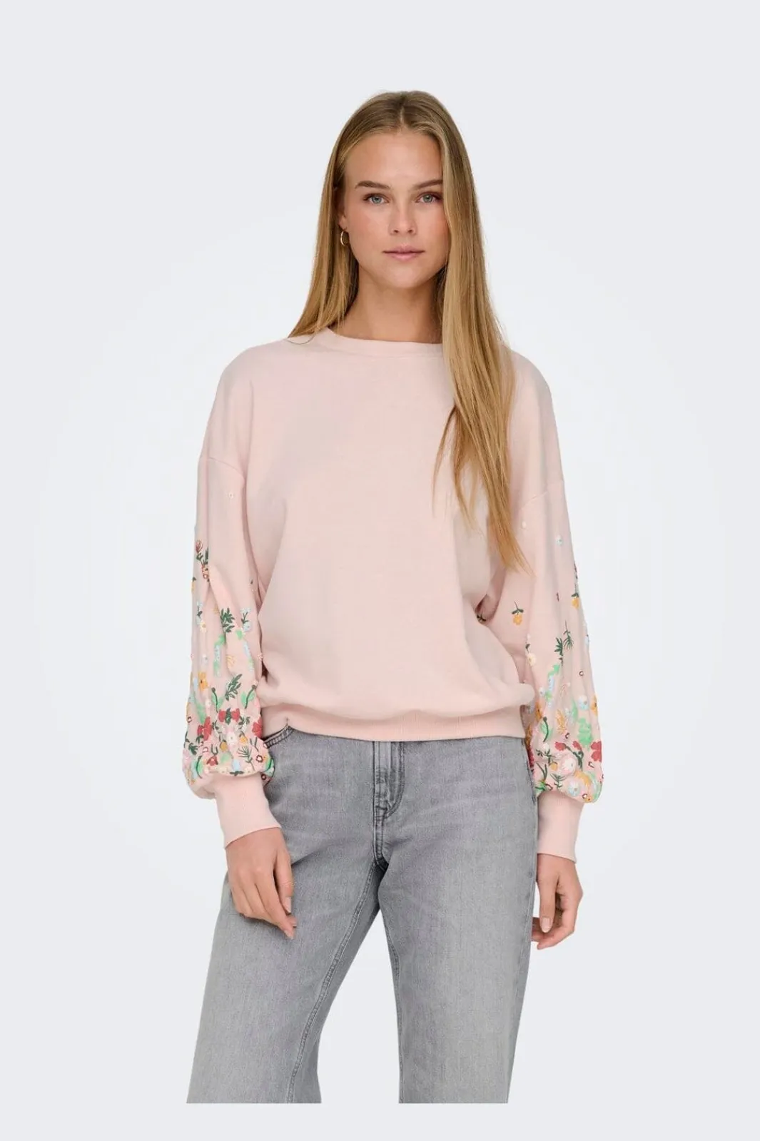 Clearance Only Onlbrooke L/S O-Neck Flower Swt 4691872 Potpourri Sleeve Flower