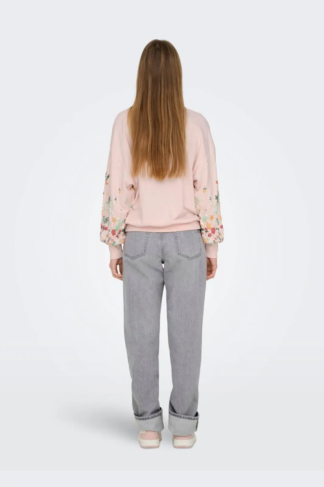 Clearance Only Onlbrooke L/S O-Neck Flower Swt 4691872 Potpourri Sleeve Flower