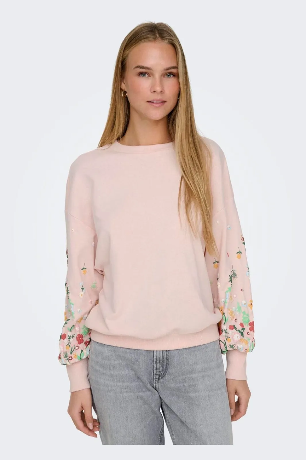 Clearance Only Onlbrooke L/S O-Neck Flower Swt 4691872 Potpourri Sleeve Flower