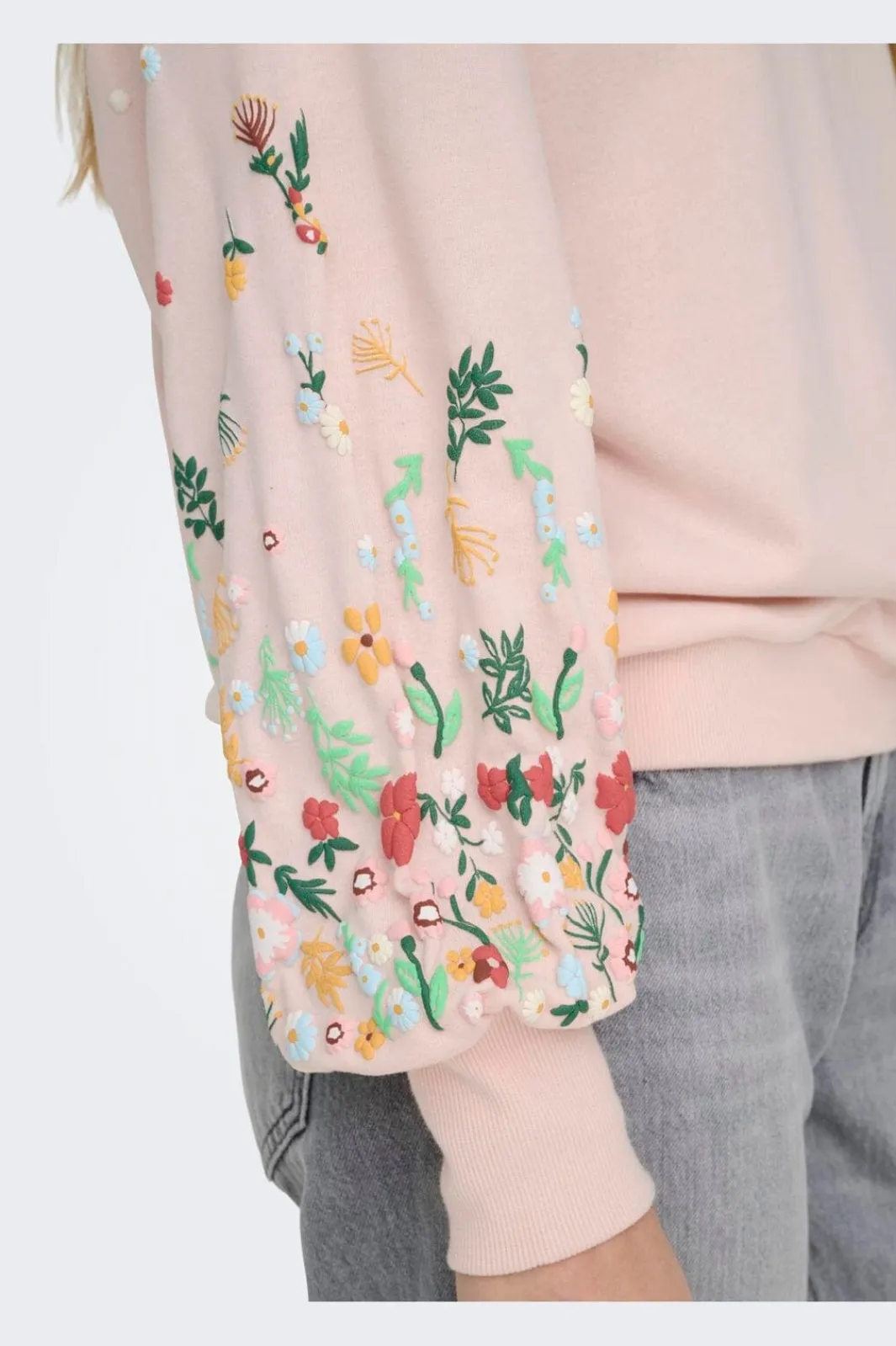 Clearance Only Onlbrooke L/S O-Neck Flower Swt 4691872 Potpourri Sleeve Flower
