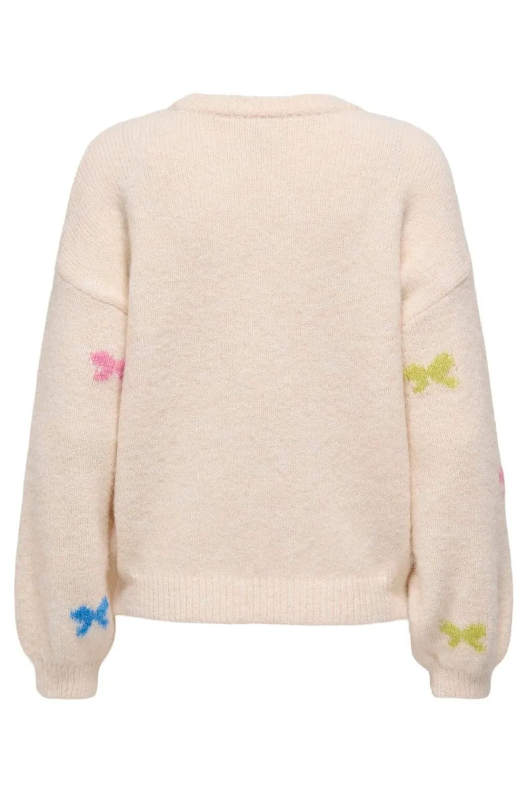 Hot Only Onlbrunhilda Life Ls Bow O-Neck Knt 4947227 Baby'S Breath Camp G/Wild R/Campa/Mel/Mini Bow