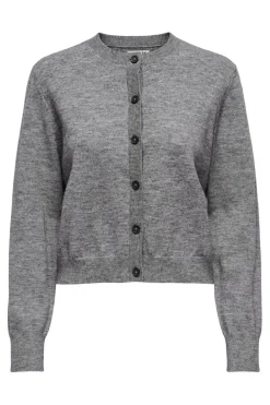 New Only Onlcamille Basic L/S Cardigan Knt 4770073 Medium Grey Melange