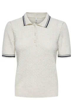Outlet Only Onlcanton Ss Polo Pull Knt 4931897 Black Birch Melange/Fmop Button