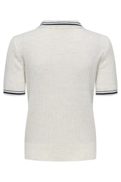 Clearance Only Onlcanton Ss Polo Pull Knt 4928058 Birch Melange/Fmop Button