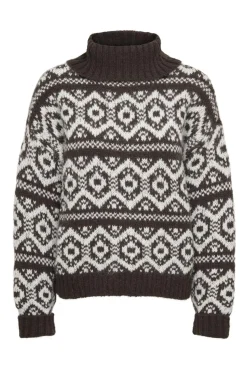 Outlet Only Onlcarin Life Ls Jq Loose Rolln Knt 4947850 Seal Brown Birch