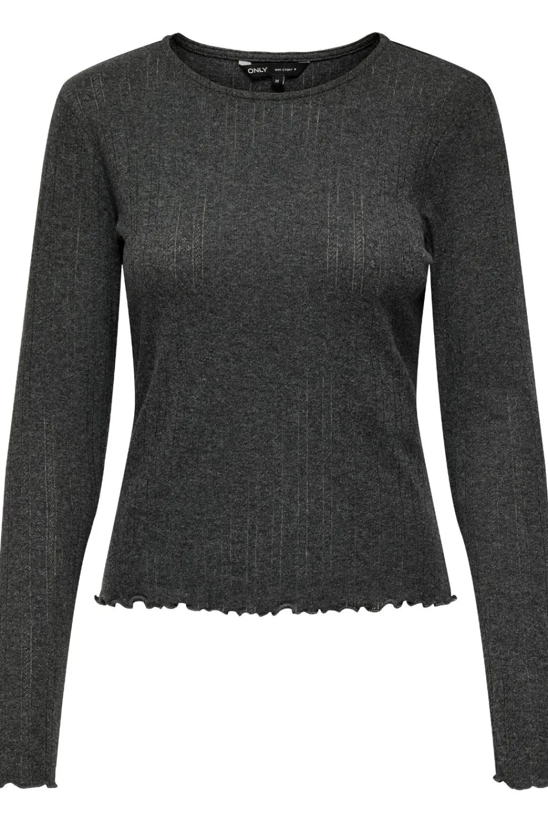 Clearance Only Onlcarlotta L/S Top 4238308 Dark Grey Melange