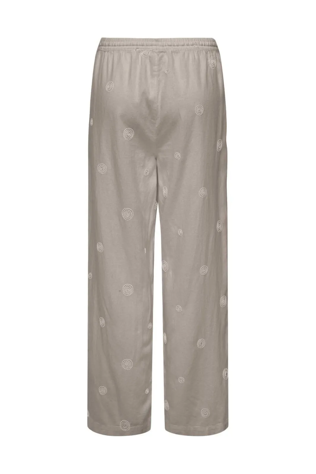 Outlet Only Onlcaro Linen Bl Emb Wide Pant Cc 4727393 String Pumice Stone Embroidery