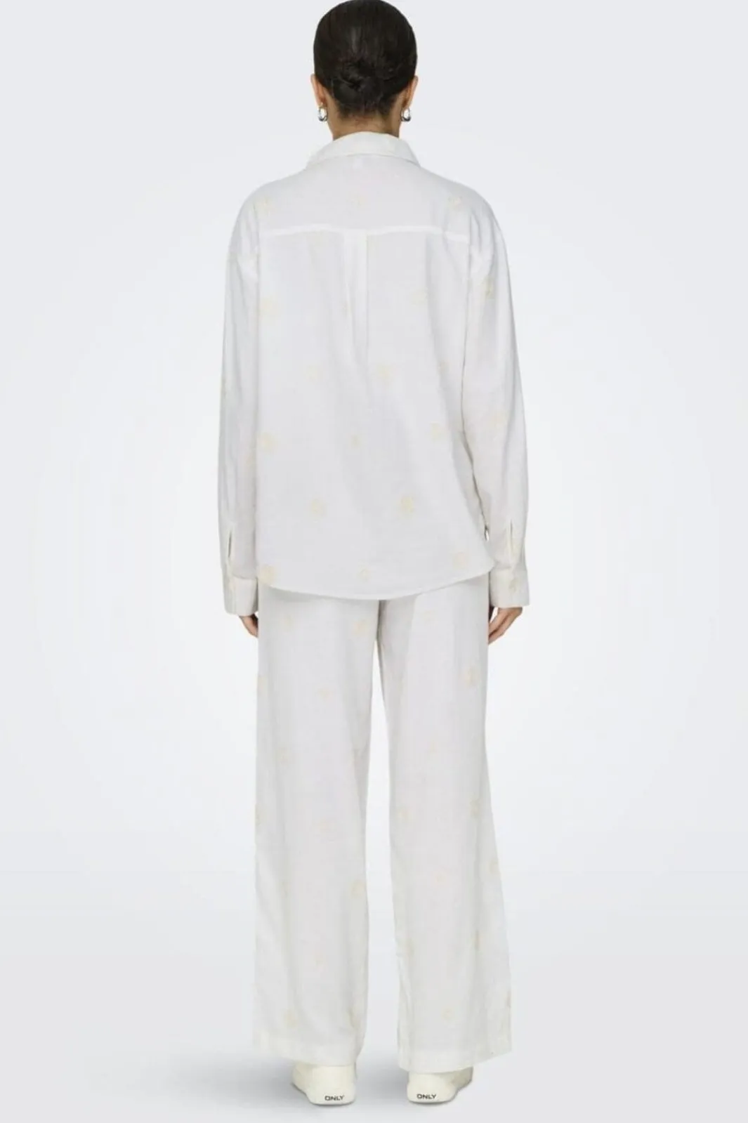 Discount Only Onlcaro L/S Linen Bl Emb Shirt Cc 4652331 Bright White Pumice Stone Embroidery