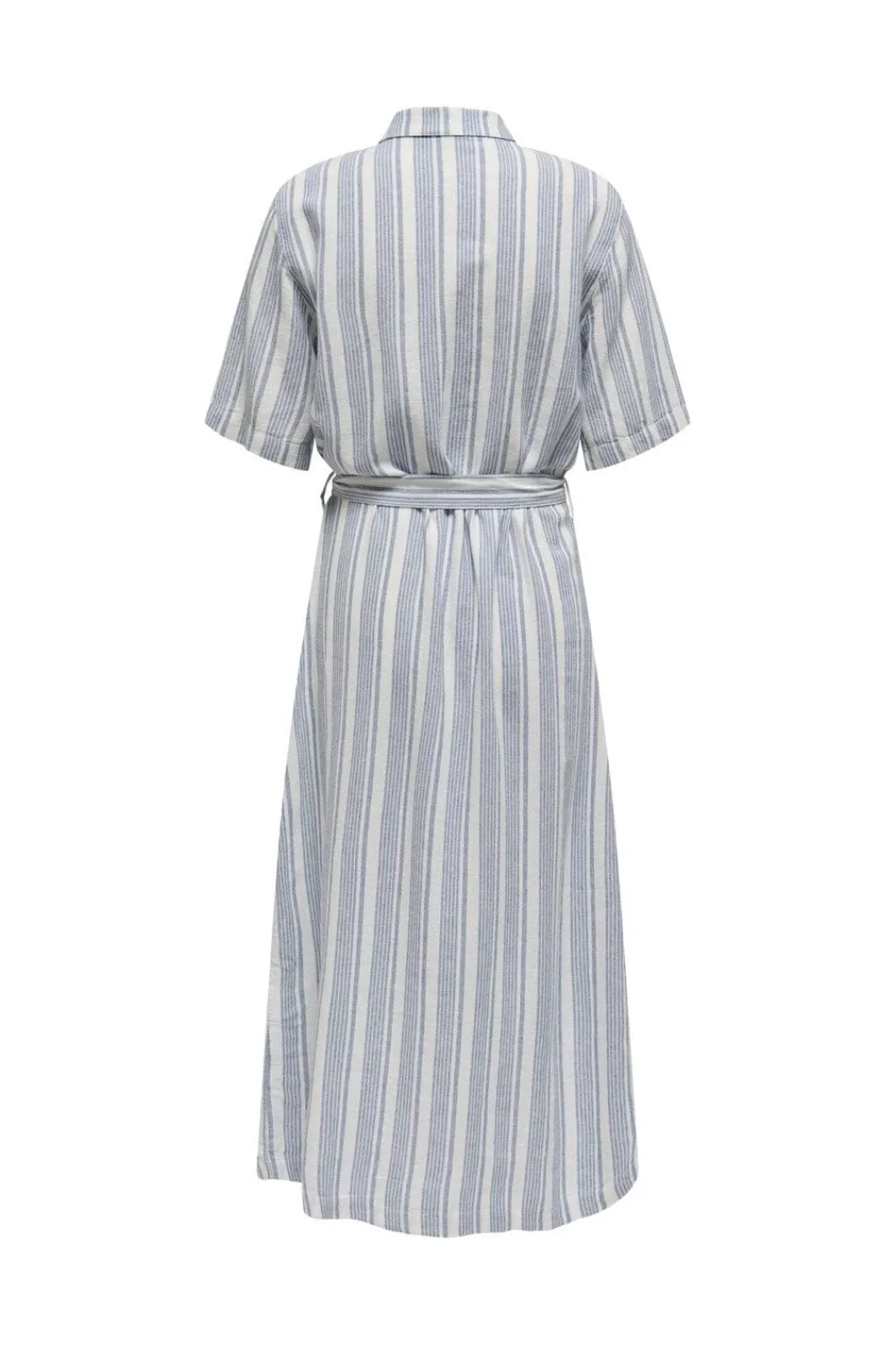 Only Onlcaro S/S Linen Bl Belt Dress Cc 4652253 Coronet Blue Bright White