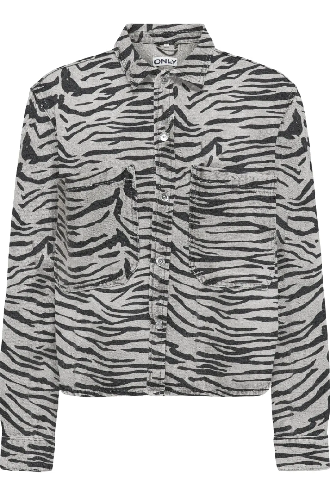 Clearance Only Onlcassie Ls Zebra Shirt Sik 4839009 Light Grey Denim Zebra