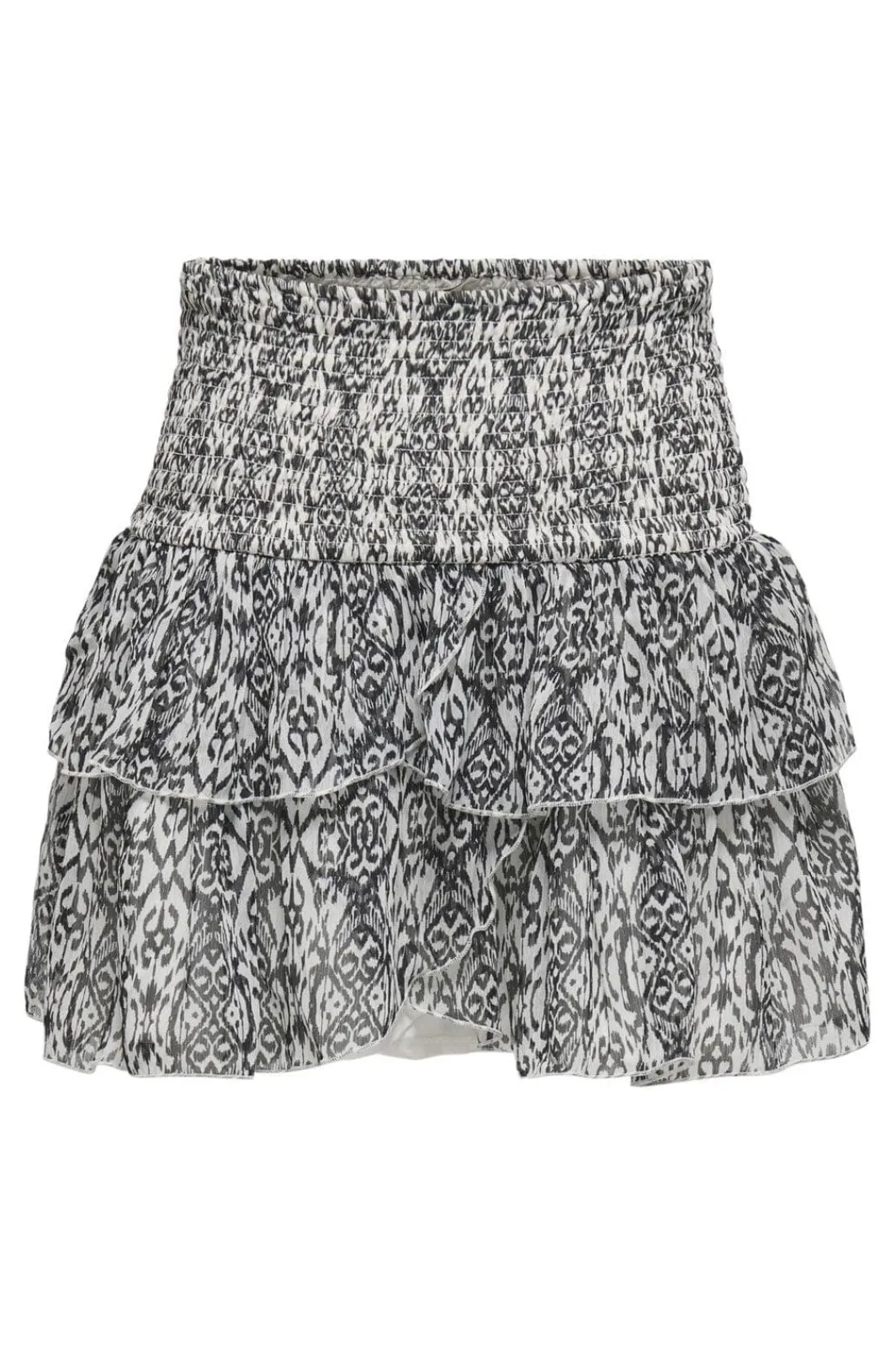 Outlet Only Onlchanette Layered Short Skirt 4801601 Cloud Dancer Ikat