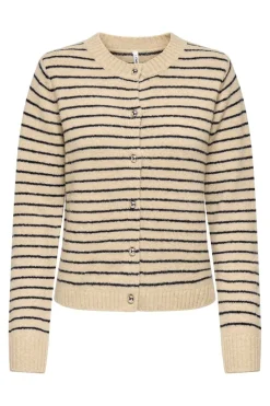Sale Only Onlchester Life Ls Stripe Cardi Cc Knt 4917596 Humus Niht Sky/Mel/Silver Button