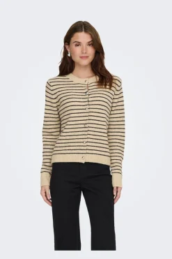 Sale Only Onlchester Life Ls Stripe Cardi Cc Knt 4917596 Humus Niht Sky/Mel/Silver Button