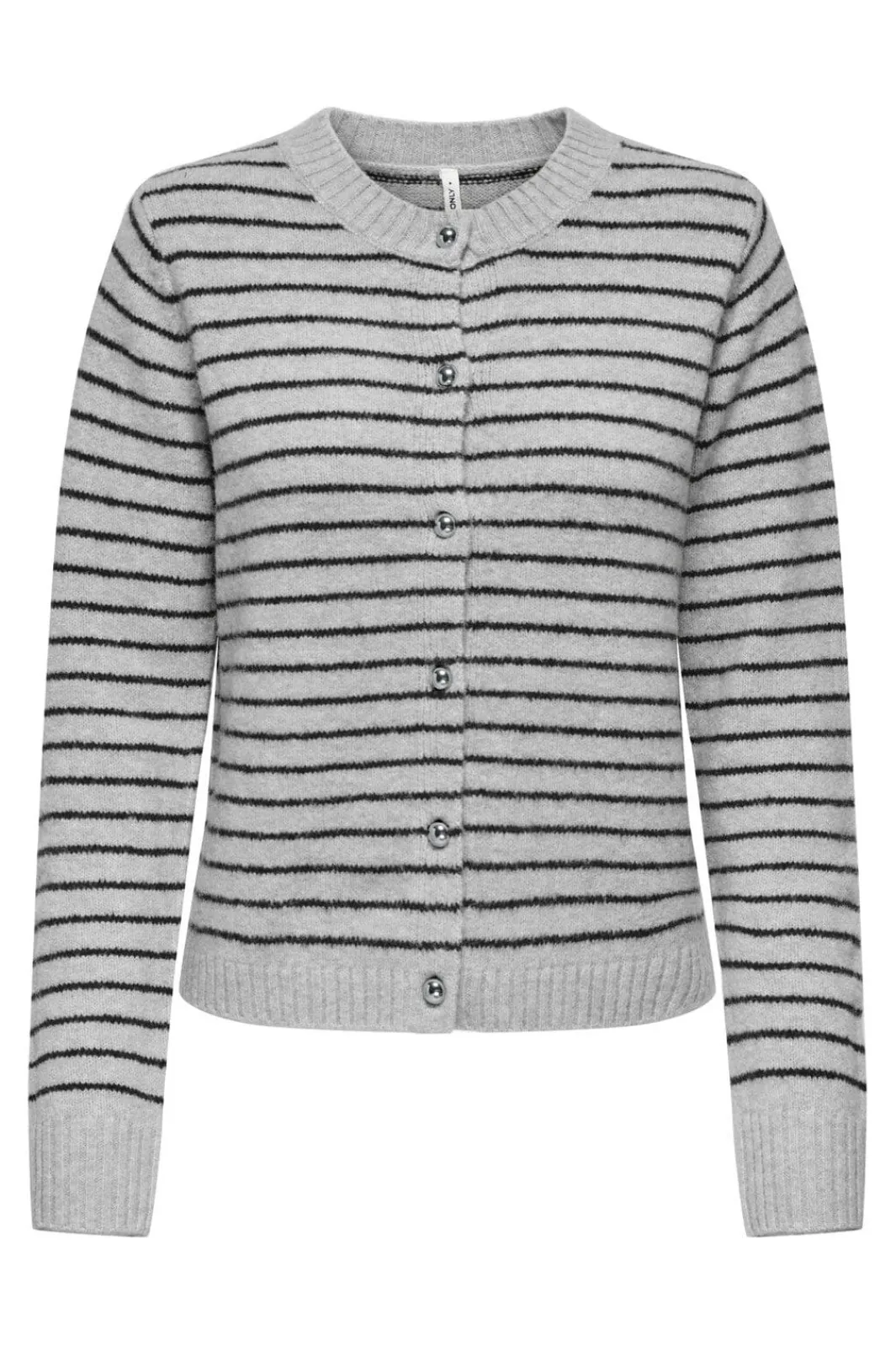 Sale Only Onlchester Life Ls Stripe Cardi Cc Knt 4959097 Light Grey Melange Black/Silver Button