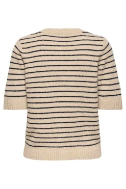 Online Only Onlchester Life Ss Stripe Cardi Cc Knt 4917601 Humus Night Sky/Mel/Silver Button