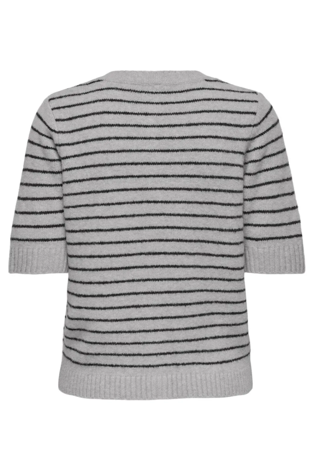 Discount Only Onlchester Life Ss Stripe Cardi Cc Knt 4959813 Light Grey Melange Black/Silver Button