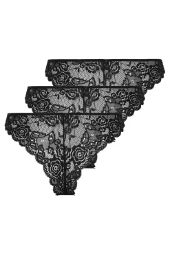 Outlet Only Onlchloe Lace Brazil 3-Pack Acc 4801845 Black X3
