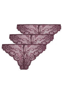 Outlet Only Onlchloe Lace Glitter Brazil 3-Pack Acc 4863183 Winetasting Silver-Lurex