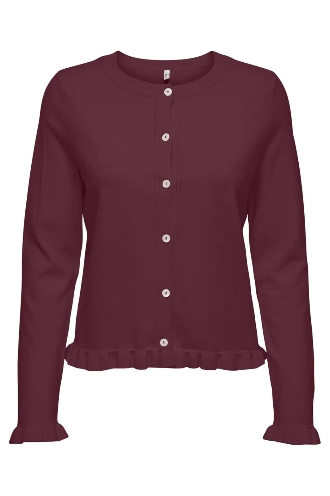 Clearance Only Onlcinderel Ls Frill Cardigan Knt 4980177 Windsor Wine