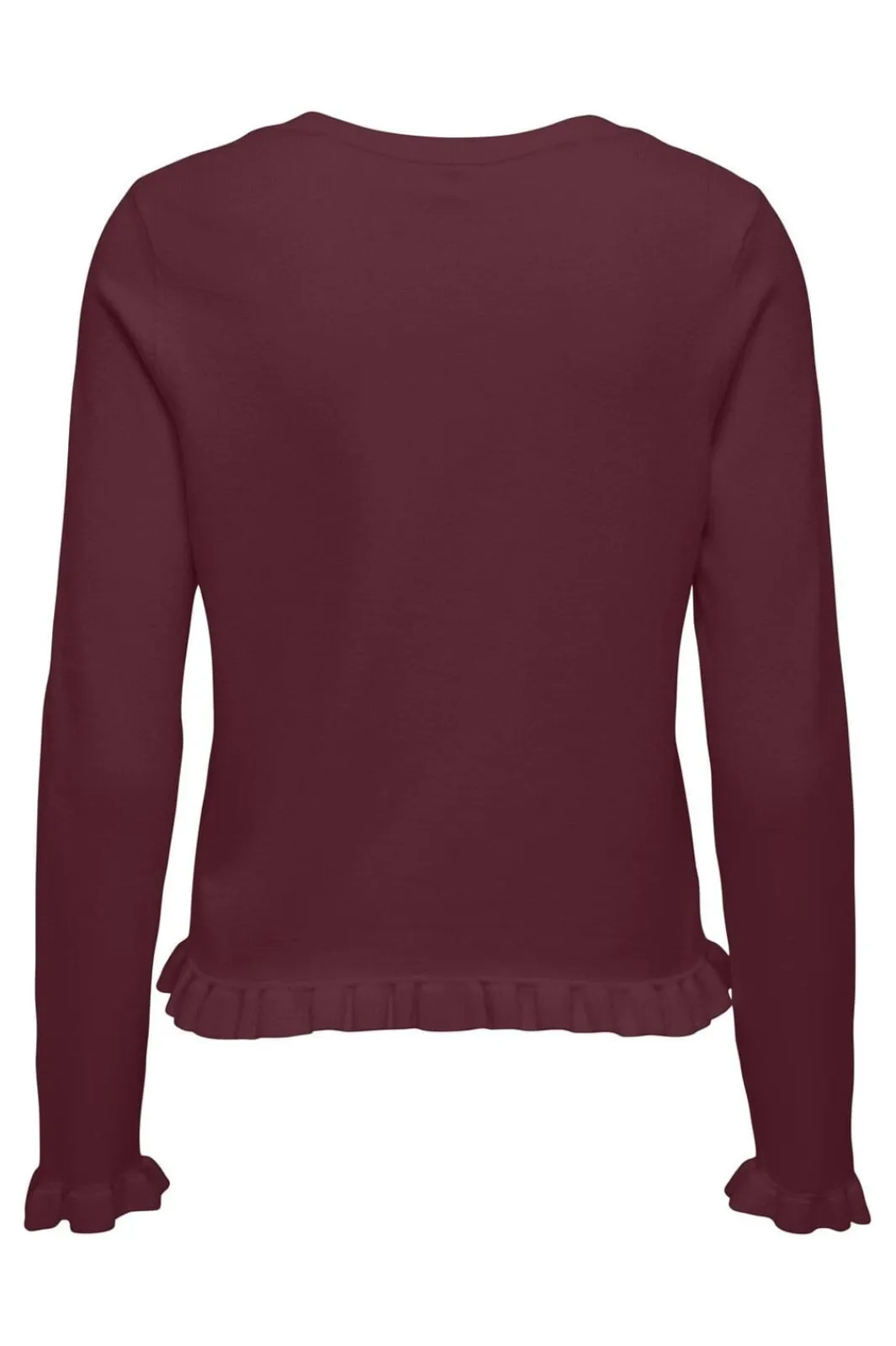 Clearance Only Onlcinderel Ls Frill Cardigan Knt 4980177 Windsor Wine