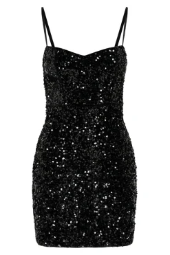 Only Onlconfidence S/L Sequins Tube Dress 4877654 Black Black Sequins