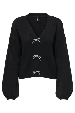 New Only Onldonna Ls Bow V-Neck Knt 4699811 Black