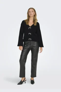 New Only Onldonna Ls Bow V-Neck Knt 4699811 Black